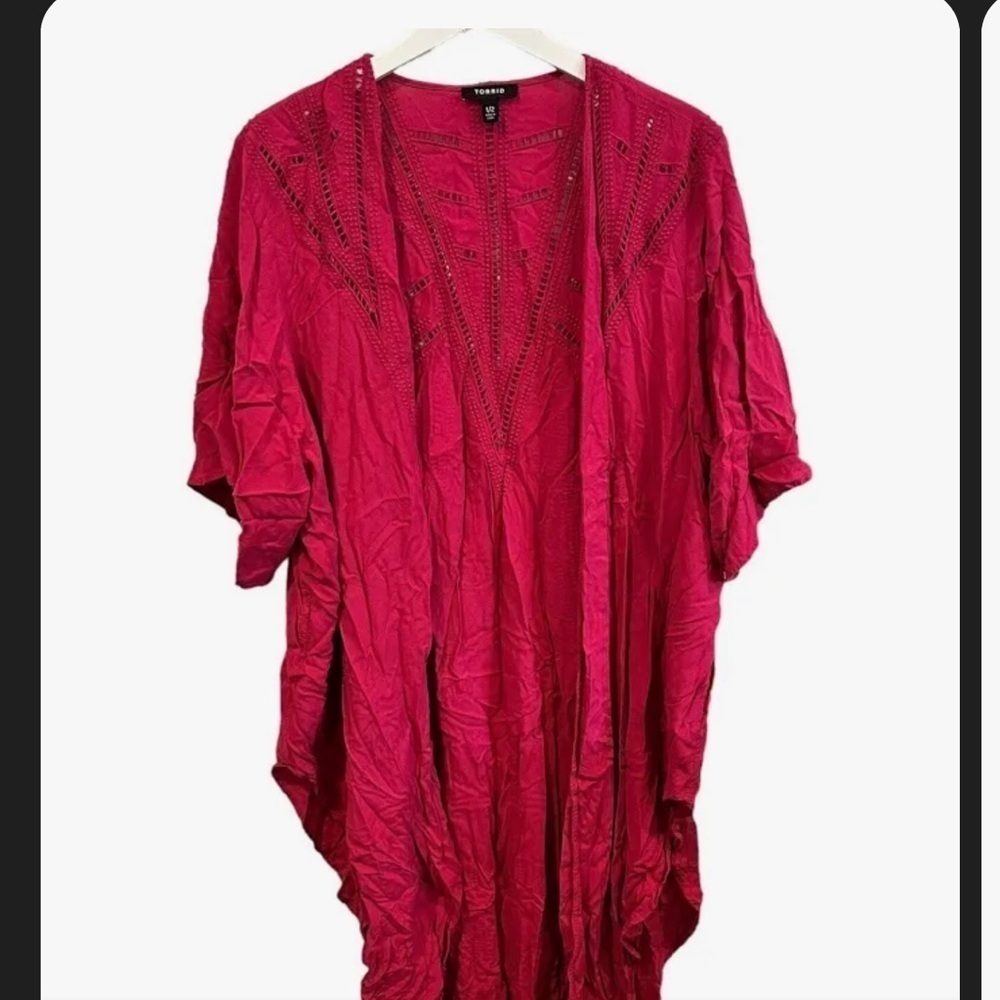 Torrid Women's Fuchsia Kimono